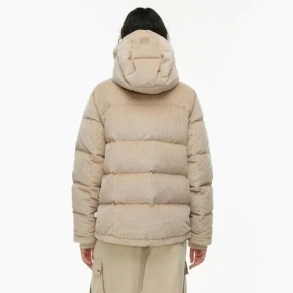 Aritzia The Super Puff French Corduroy Goose Down Jacket in Beige XXS - Picture 4 of 9